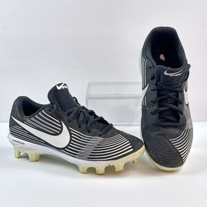 Nike Molded Softball Cleats Womens 9 Lunar Hyperdiamond 2 Pro Black White AO7918